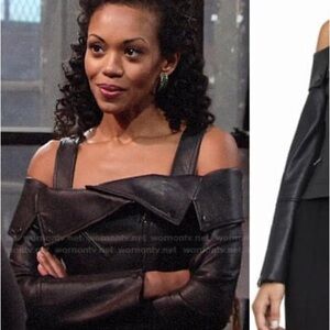 BCBGMaxAzria Clyde Cold Shoulder Leather Jacket | Edgy & Classy Layering piece